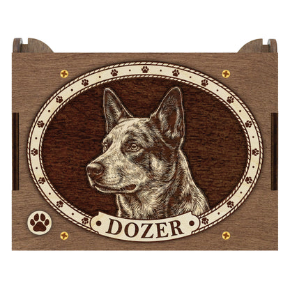 Australian Cattle Dog Custom Memorial Music Box, Keepsake Urn