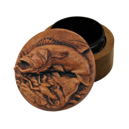Fish Carved Box, Keepsake Urn, Your Text Engraved – Davidson Workshop