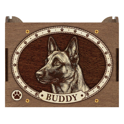 Belgian Malinois Dog Custom Memorial Music Box, Urn