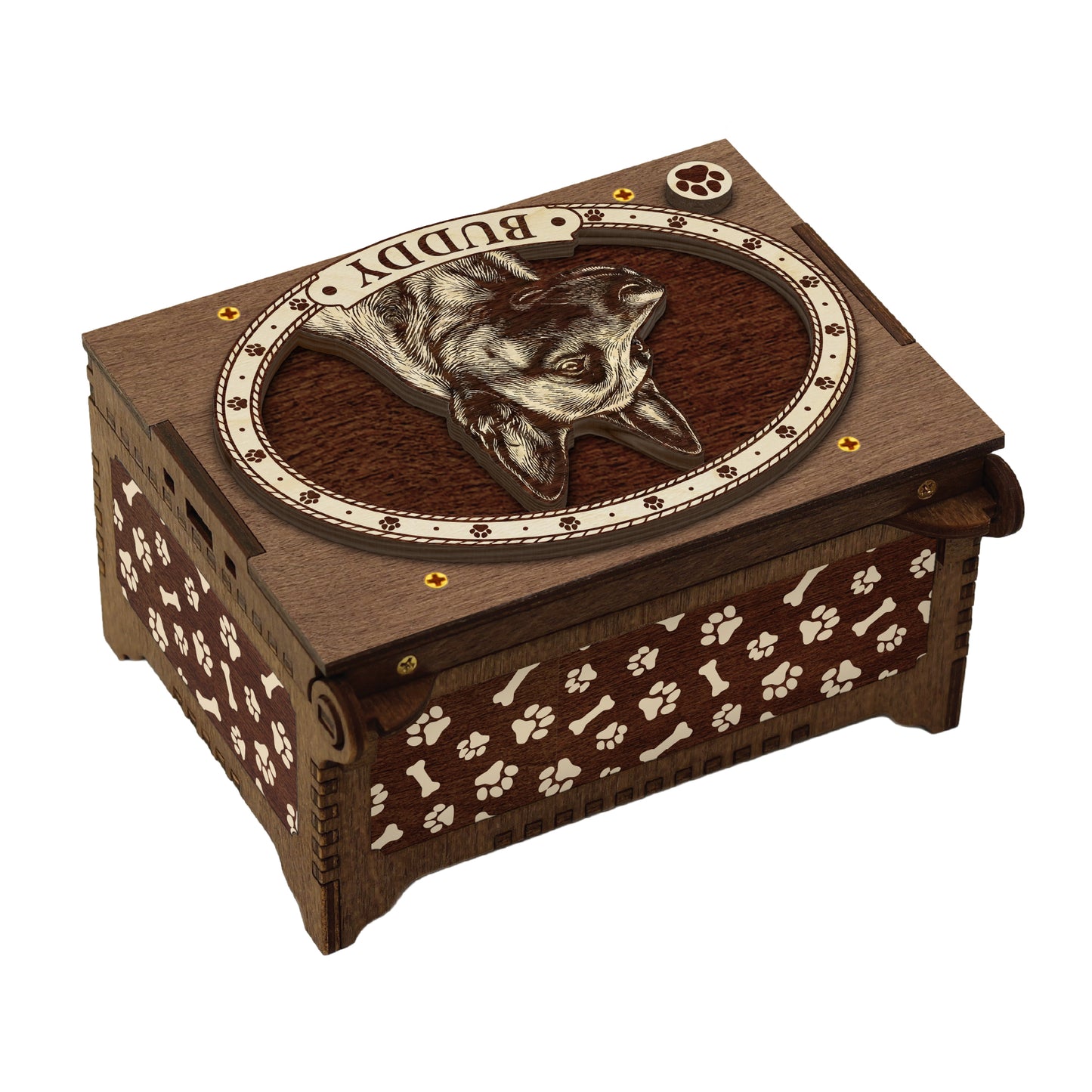 Belgian Malinois Dog Custom Memorial Music Box, Urn
