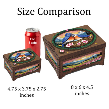 Colorful Lovebirds MP3 Music Box