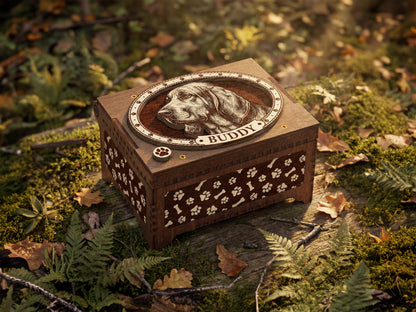 Bloodhound Custom Memorial Music Box, Urn