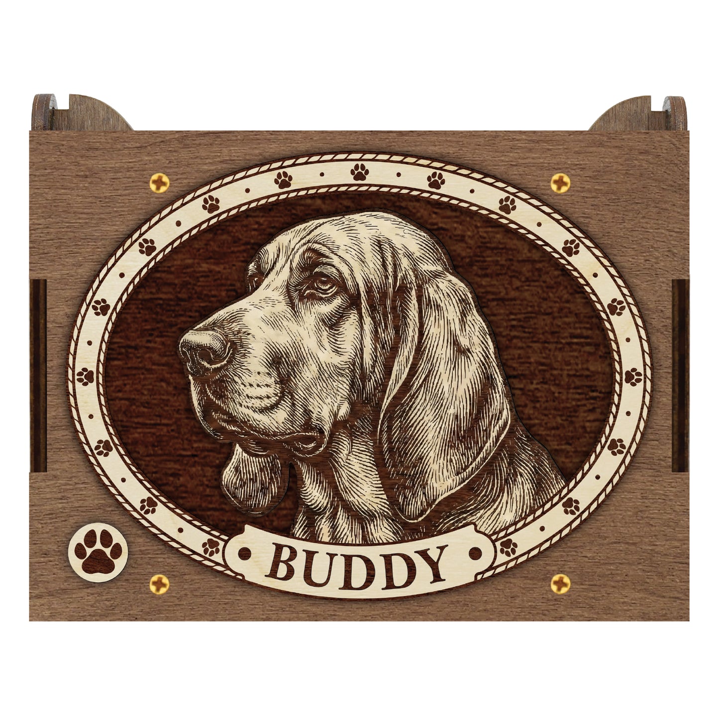 Bloodhound Custom Memorial Music Box, Urn