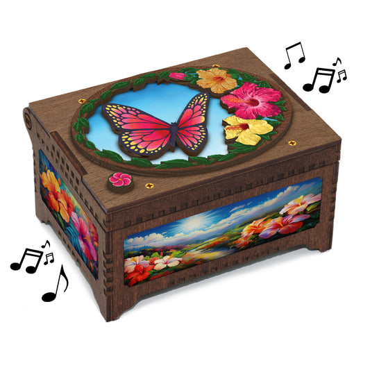 Colorful Butterfly Music Box