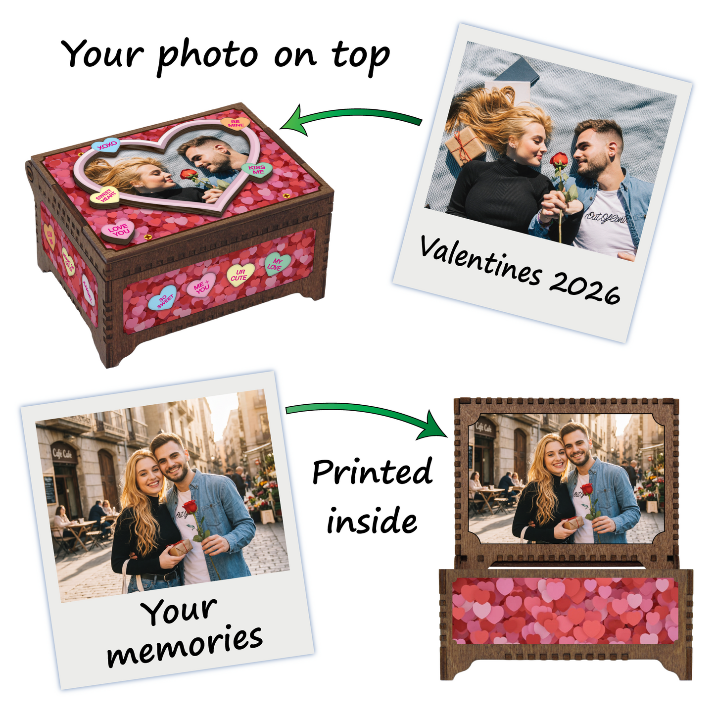 Romantic Hearts MP3 Music Box