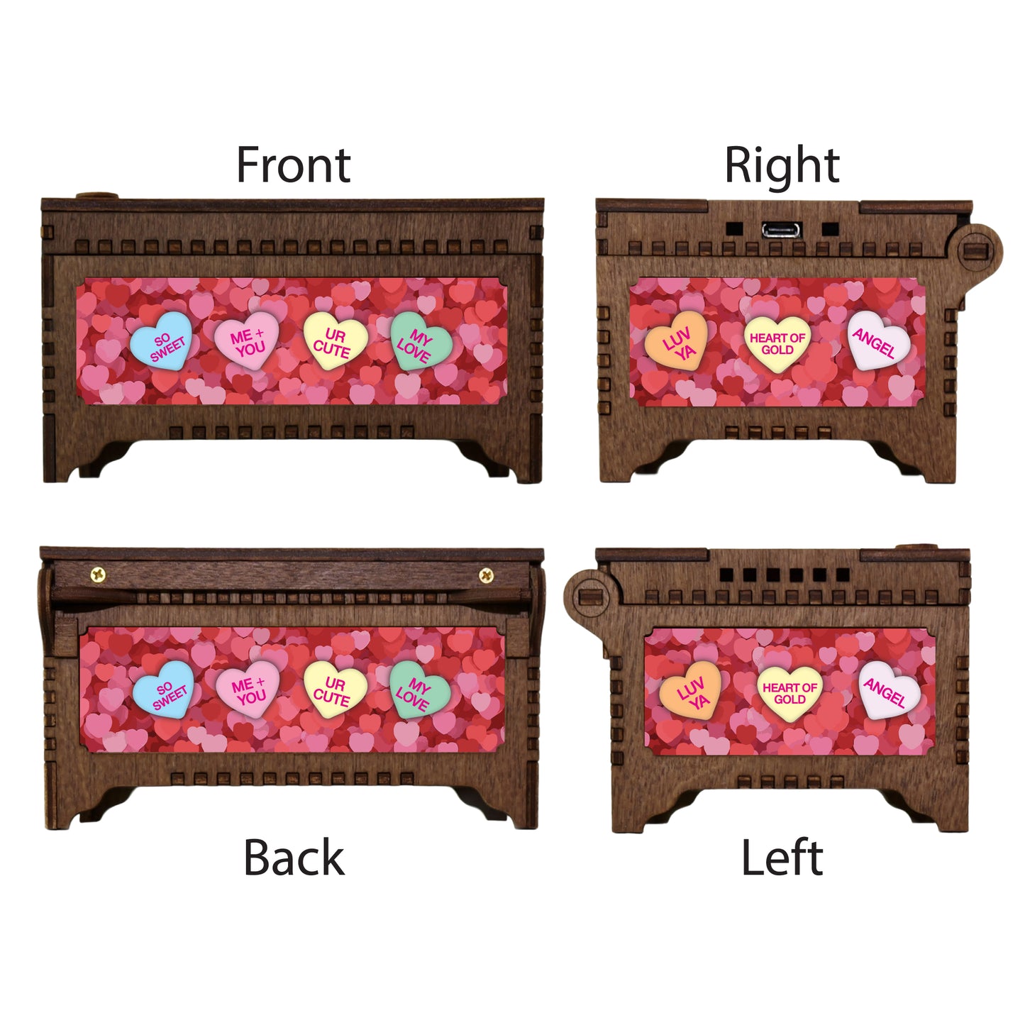 Romantic Hearts MP3 Music Box