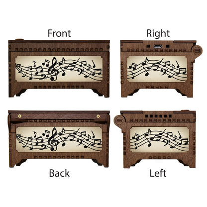 Wood Record Player MP3 Music Box