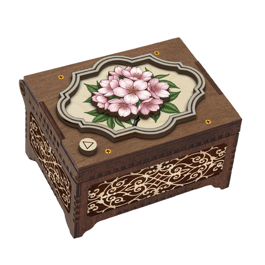 Colorful Cherry Blossom Music Box