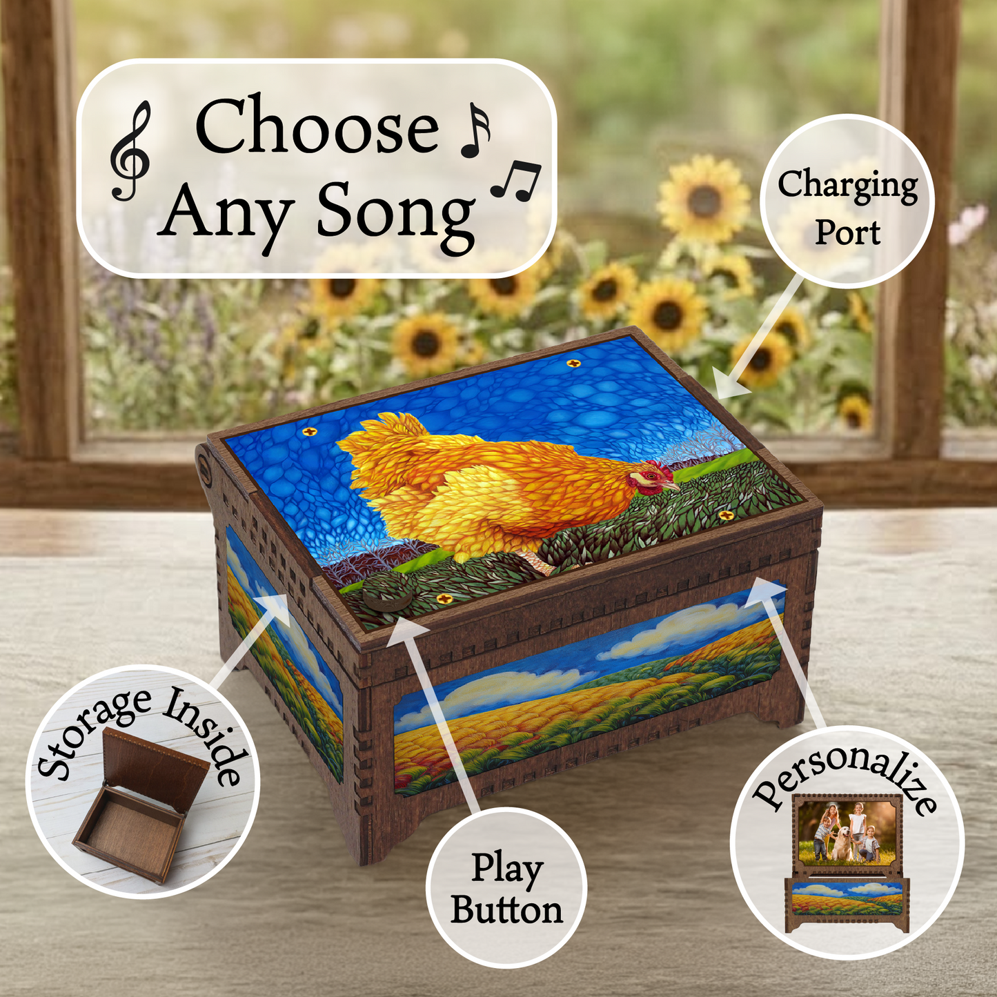 Chicken MP3 Music Box