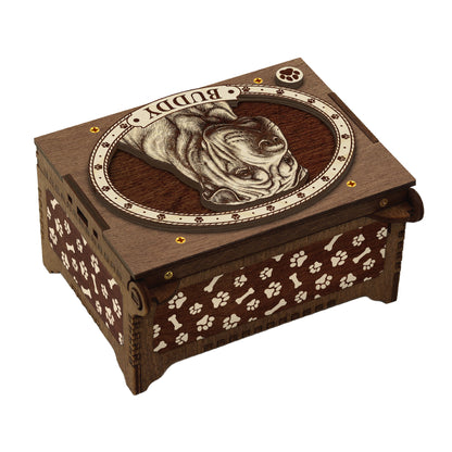 Chinese Shar-Pei Custom Memorial Music Box, Keepsake Urn