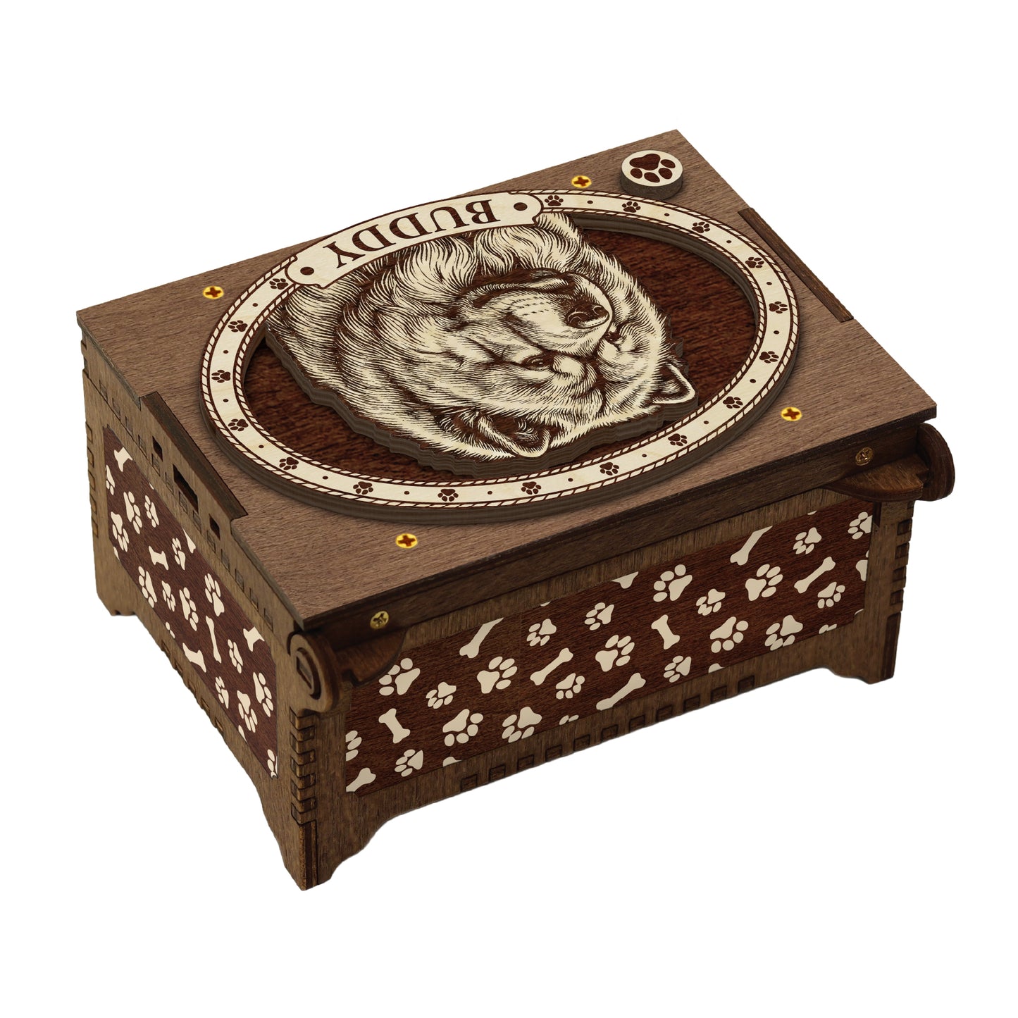 Chow Dog Custom Memorial Music Box, Keepsake Urn