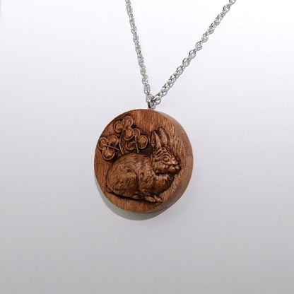 Lucky Rabbit Carved Pendant