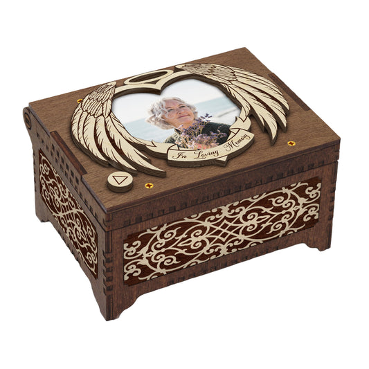 Angel Wings Wood  MP3 Music Box