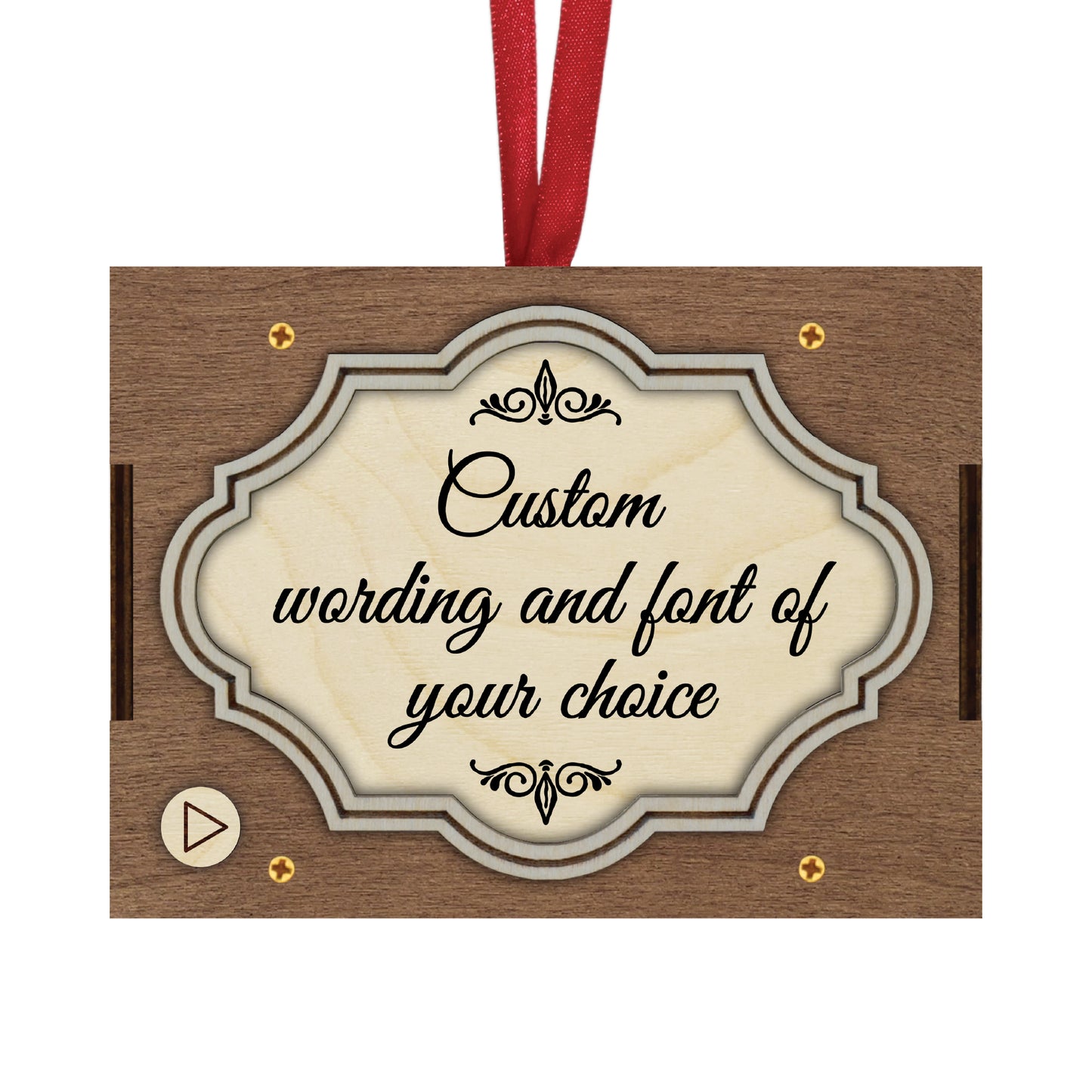 Custom Photo & Text MP3 Musical Ornament