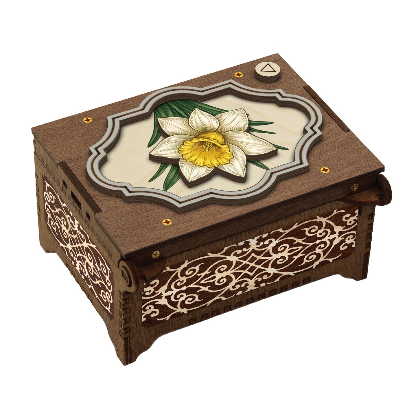 Colorful Daffodil Music Box