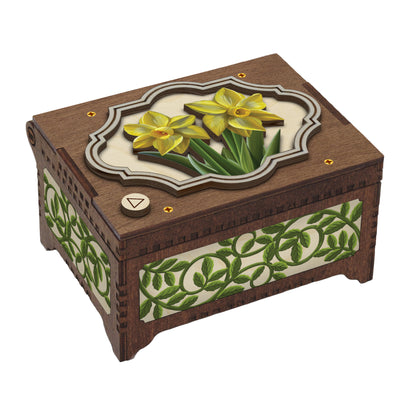 Colorful Daffodil Music Box