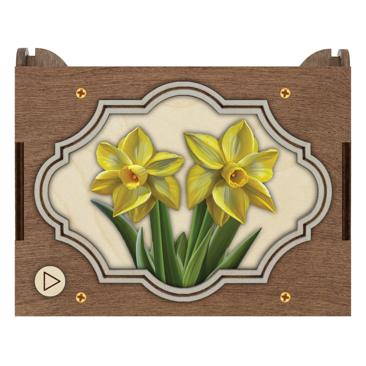 Colorful Daffodil Music Box