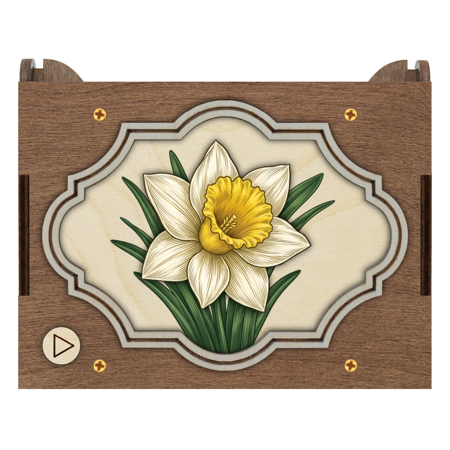 Colorful Daffodil Music Box
