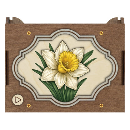 Colorful Daffodil Music Box