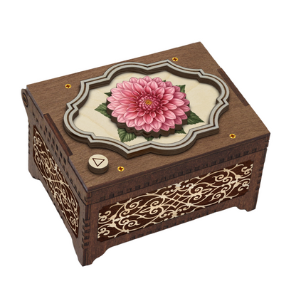 Colorful Dahlia Music Box