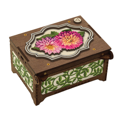 Colorful Dahlia Music Box