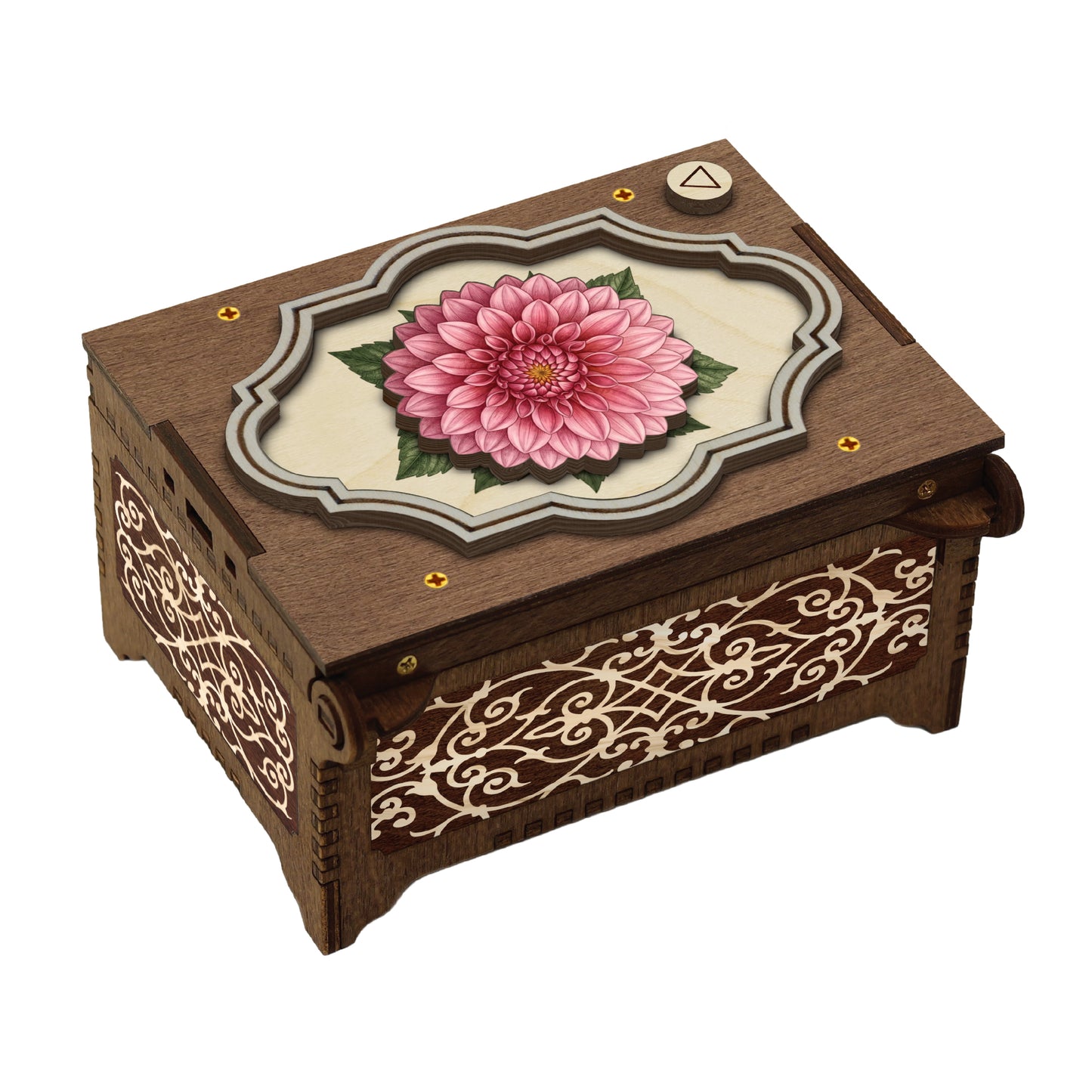 Colorful Dahlia Music Box