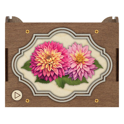 Colorful Dahlia Music Box