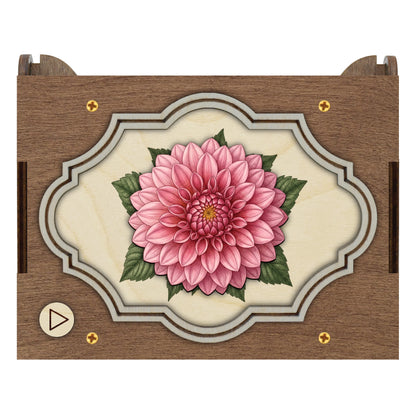 Colorful Dahlia Music Box