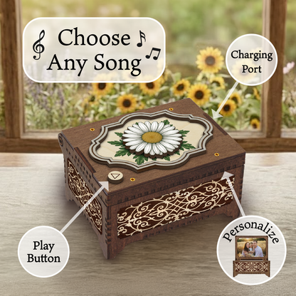 Colorful Daisy Music Box