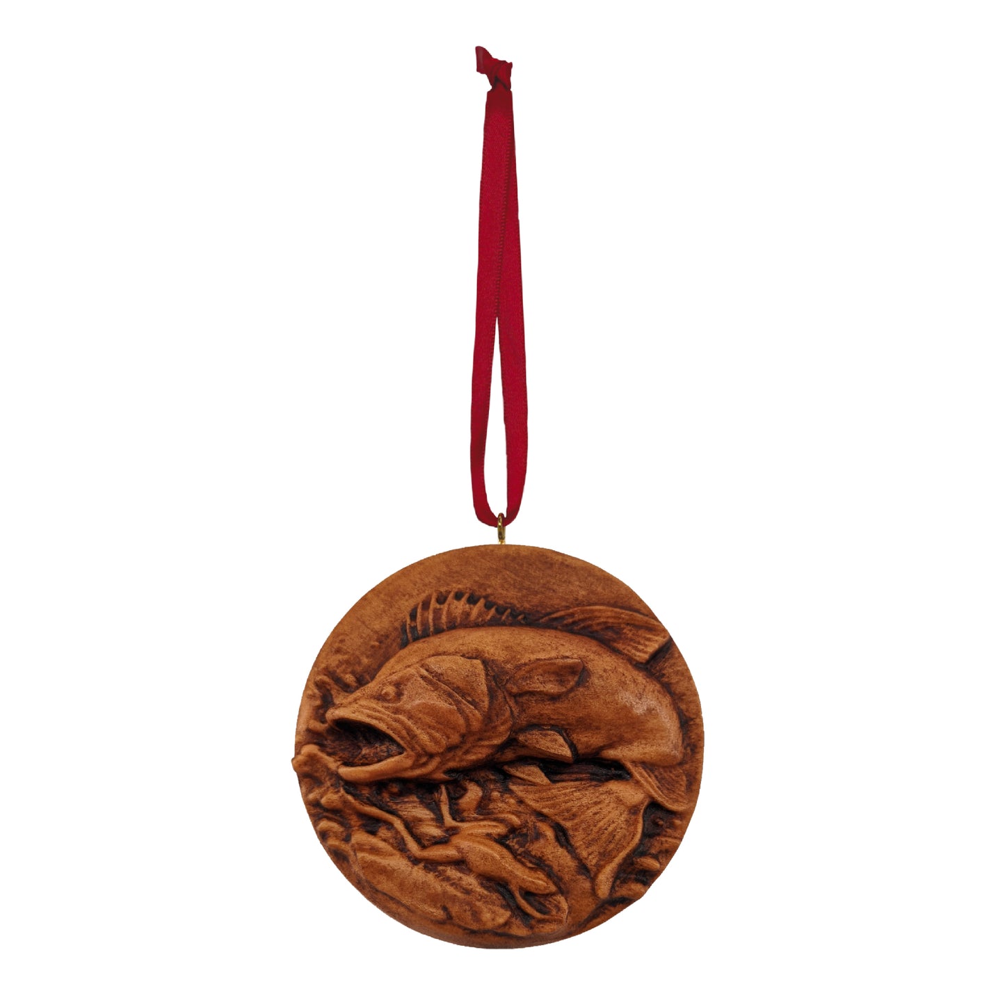 Fish Carved Wood Ornament