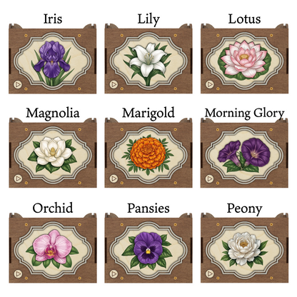 Colorful Flower Choice Music Box