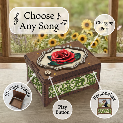 Colorful Hibiscus Music Box