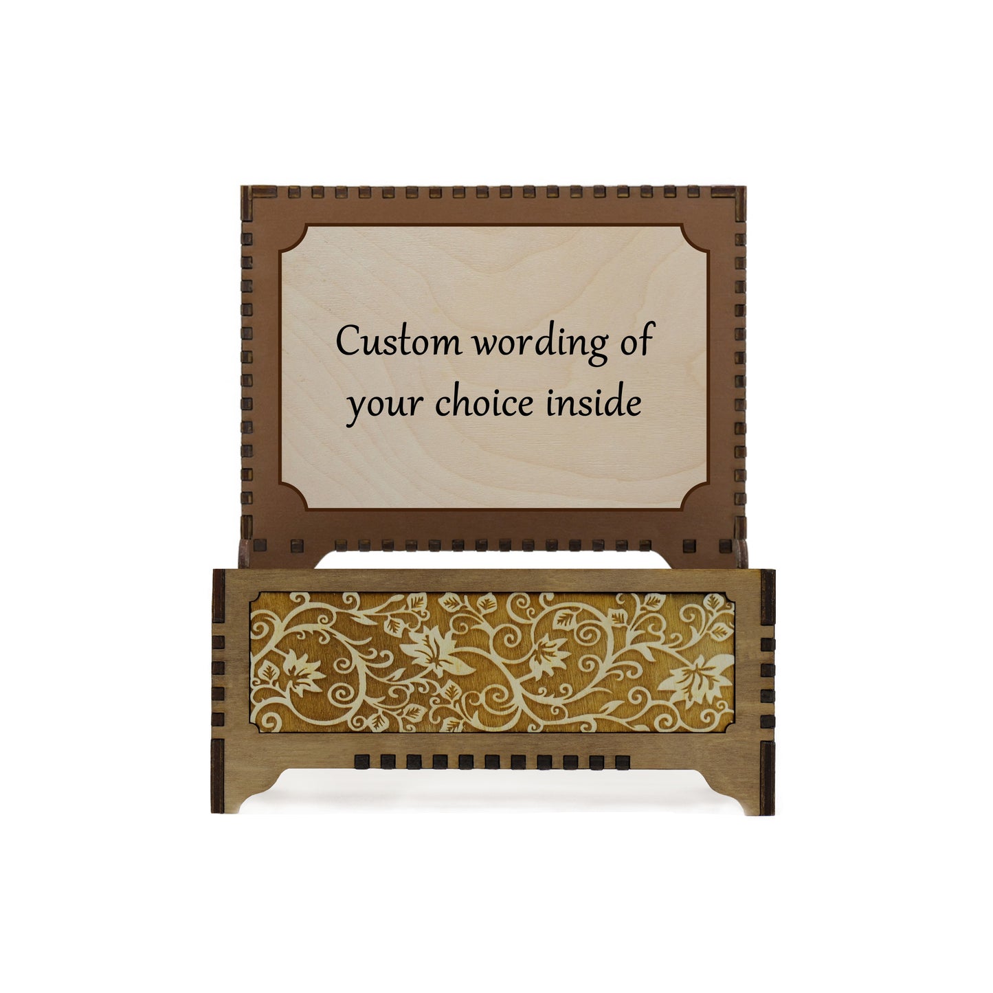 Engraved Flower Music Box - 21 Options