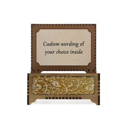 Engraved Flower Music Box - 21 Options