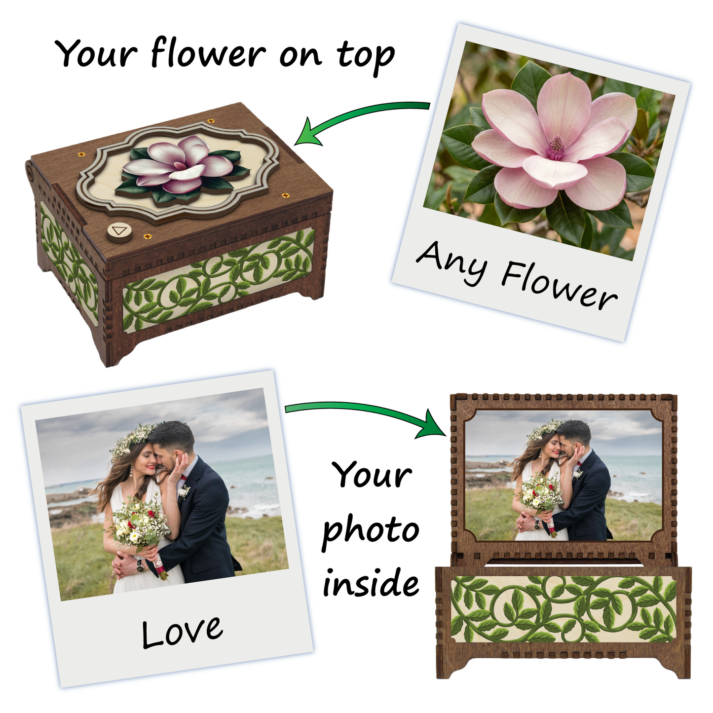 Colorful Hibiscus Music Box