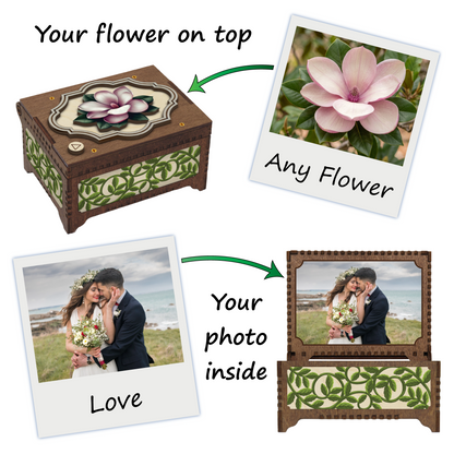 Colorful Hibiscus Music Box