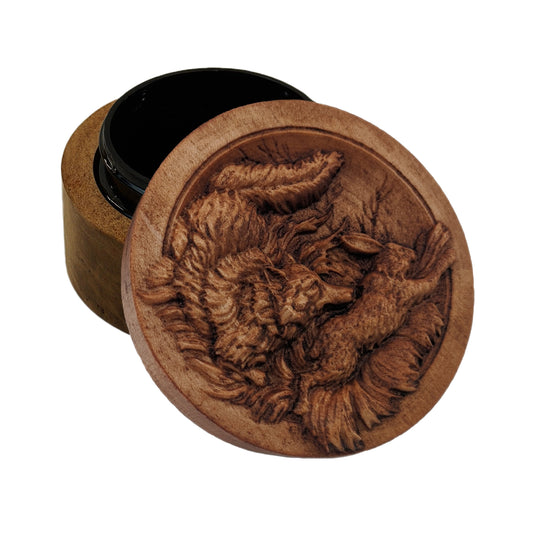 Fox & Rabbit Carved Box