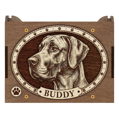 Great Dane Dog Custom Memorial Music Box, Urn