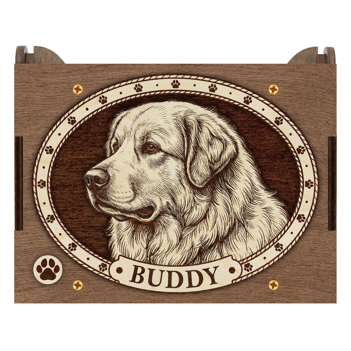 Great Pyrenees Dog Custom Memorial Music Box, Urn