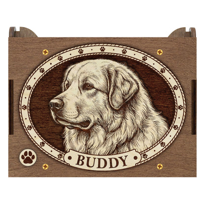 Great Pyrenees Dog Custom Memorial Music Box, Urn