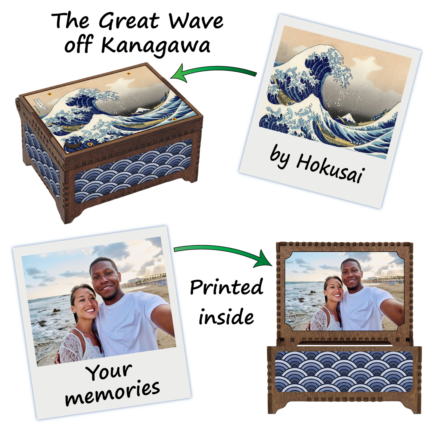 The Great Wave Painting MP3 Music Box