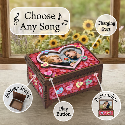 Romantic Hearts MP3 Music Box