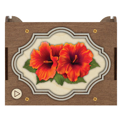 Colorful Hibiscus Music Box