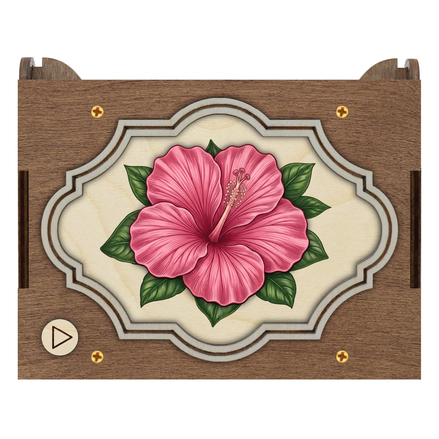 Colorful Hibiscus Music Box