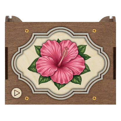 Colorful Hibiscus Music Box