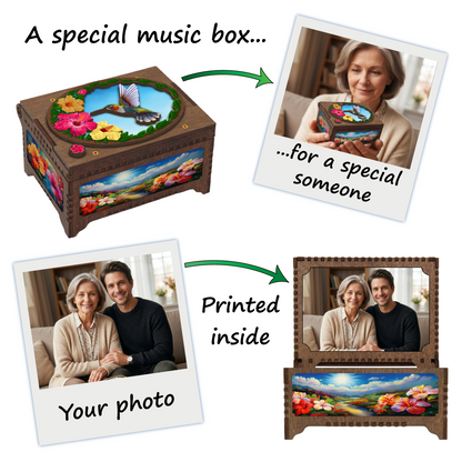 Colorful Hummingbird MP3 Music Box