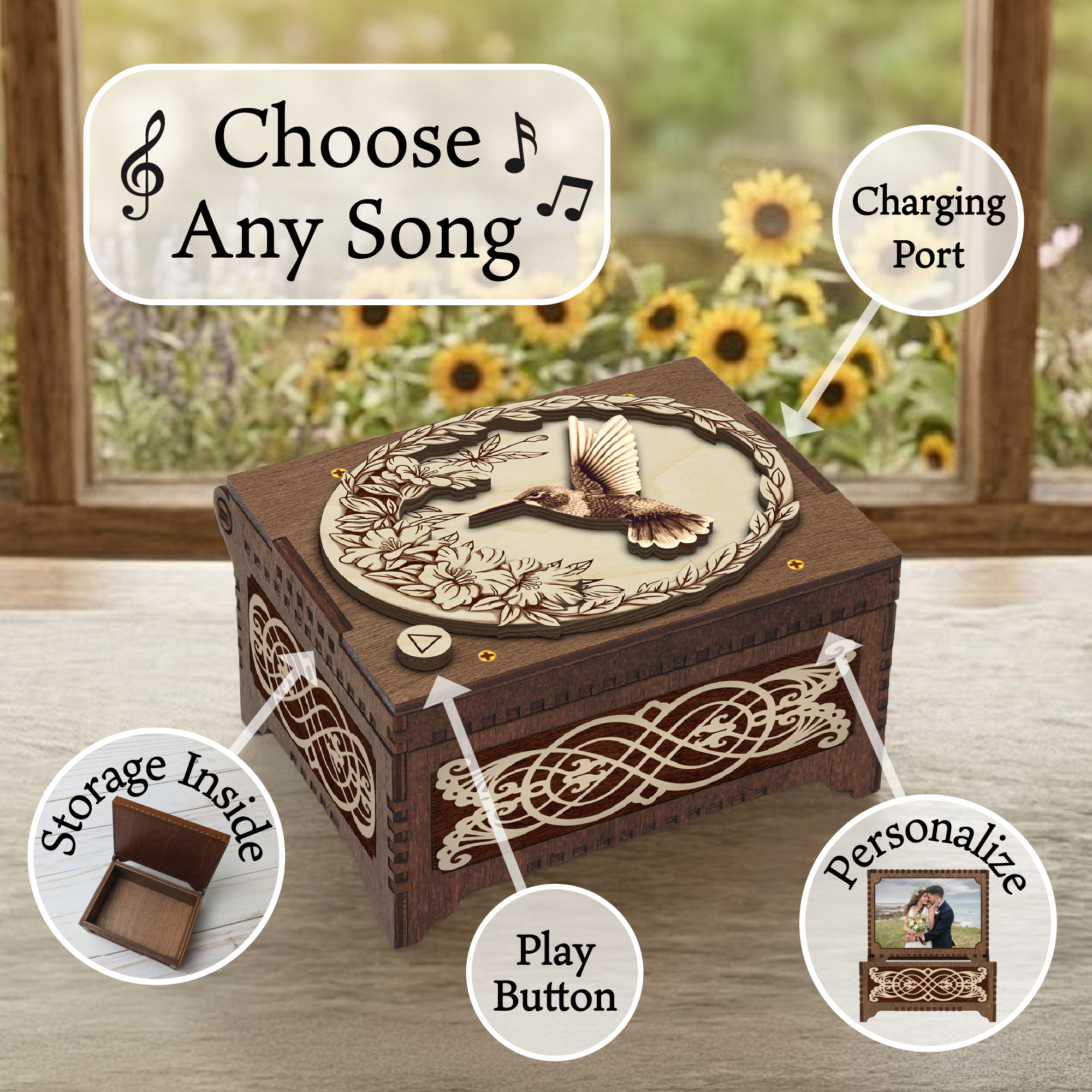 Hummingbird MP3 Music Box – Davidson Workshop