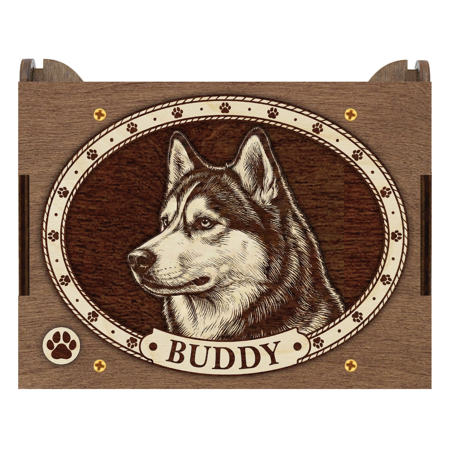 Husky Dog Custom Memorial Music Box, Urn