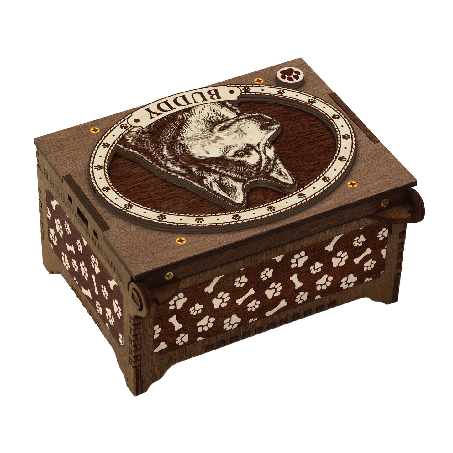 Husky Dog Custom Memorial Music Box, Urn