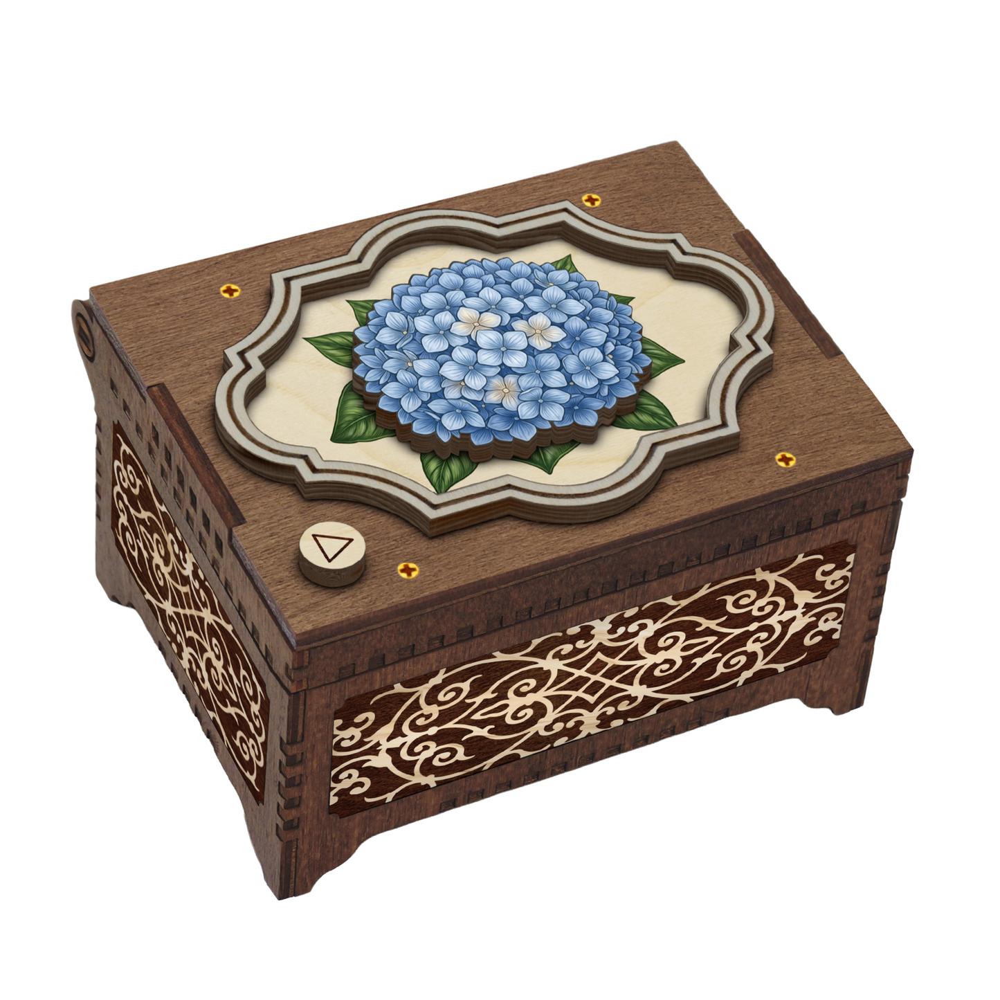 Colorful Hydrangea Music Box